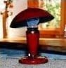 Small dark red desk lamp